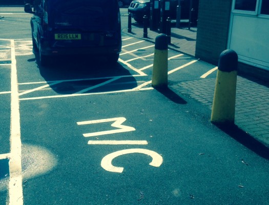 Carpark with painted lines (1)