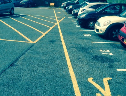 Carpark with painted lines (10)