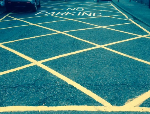 Carpark with painted lines (3)