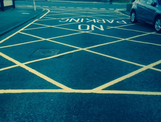 Carpark with painted lines (4)