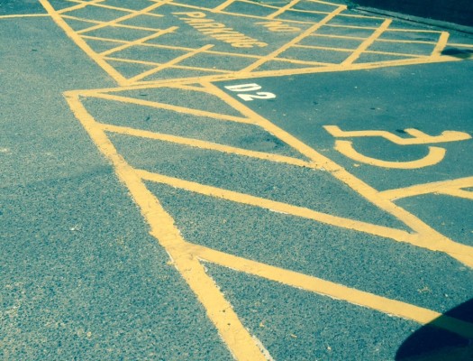 Carpark with painted lines (5)