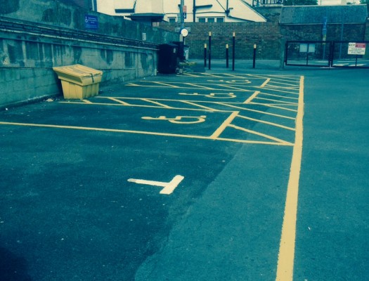 Carpark with painted lines (6)
