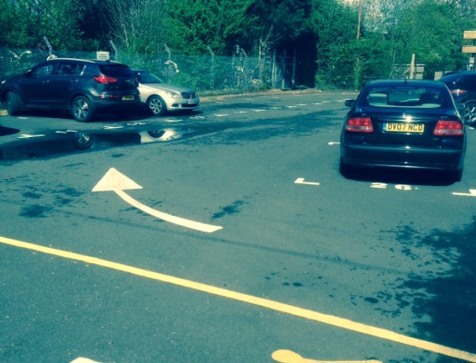 Carpark with painted lines (8)