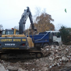 Demolition works and cart away muck away at Hadley wood (1)