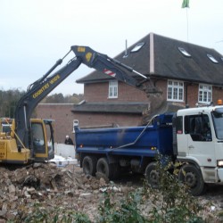 Demolition works and cart away muck away at Hadley wood (2)